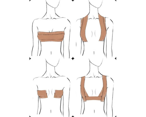 Клейкая тейп-лента для формирования груди