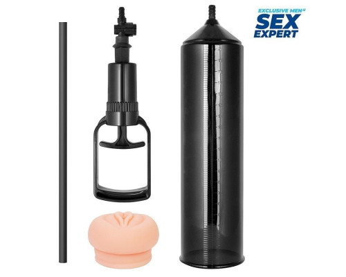 Черная вакуумная помпа с реалистичной вставкой