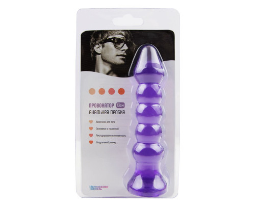 Фиолетовый анальный стимулятор «Провокатор» - 13,5 см.