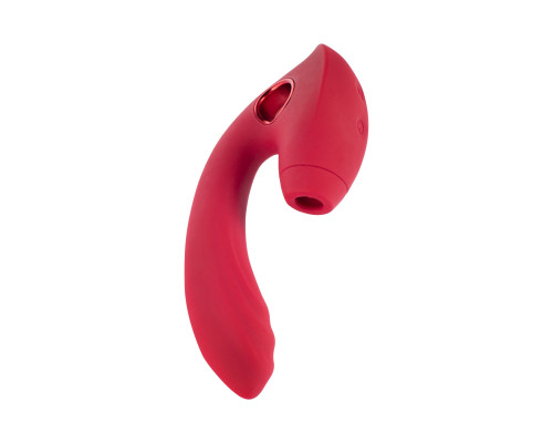 Красный вибратор с вакуум-волновым стимулятором клитора Grace