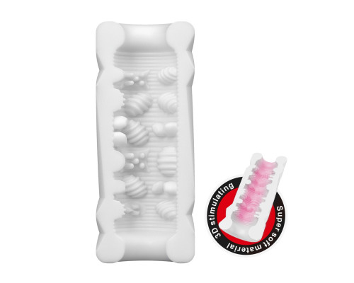 Белый компактный мастурбатор в упаковке-банке