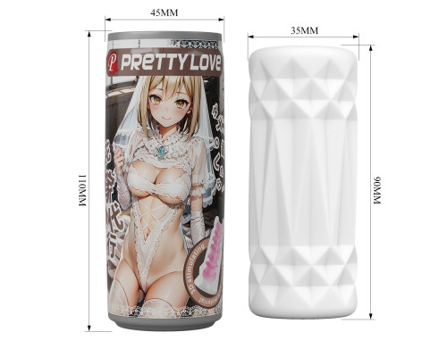 Белый компактный мастурбатор в упаковке-банке