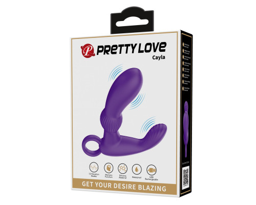 Фиолетовый вибромассажёр для массажа простаты Cayla - 11,2 см.