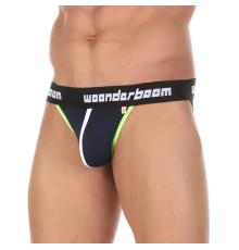 Темно-синие сексуальные трусы-джоки с контрастной окантовкой