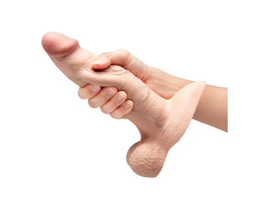 Телесный анальный фаллоимитатор Slipskin 8’’ Girthy - 20,3 см.