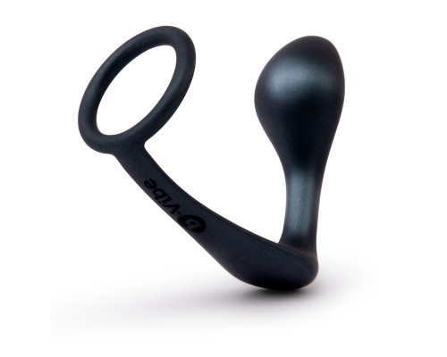 Черное эрекционное кольцо со стимулятором простаты Ringer Cock Ring   Plug