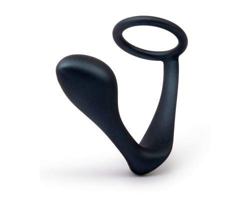 Черное эрекционное кольцо со стимулятором простаты Ringer Cock Ring   Plug