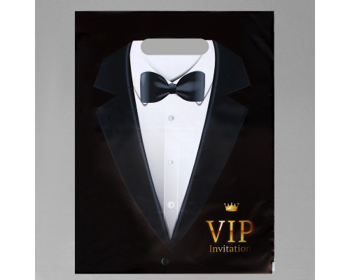 Пакет «Смокинг VIP» полиэтиленовый с вырубной ручкой (30х40 см)