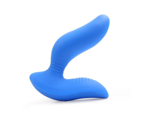 Синий вибромассажер простаты 3,5’’ Curve P-spot Massager - 12 см.