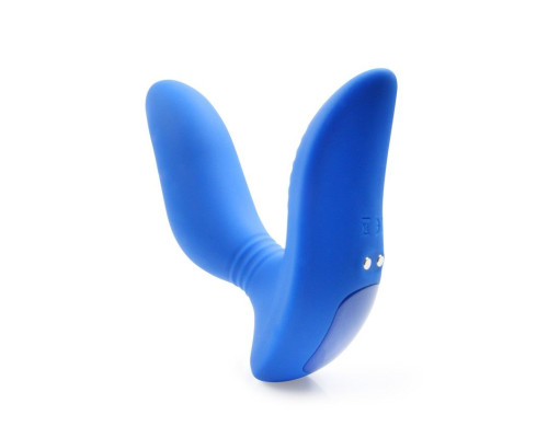 Синий вибромассажер простаты 3,5’’ Curve P-spot Massager - 12 см.