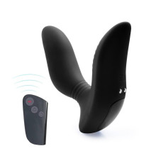 Черный вибромассажер простаты 3,5’’ Remote Control Curve P-spot Massager - 12 см.