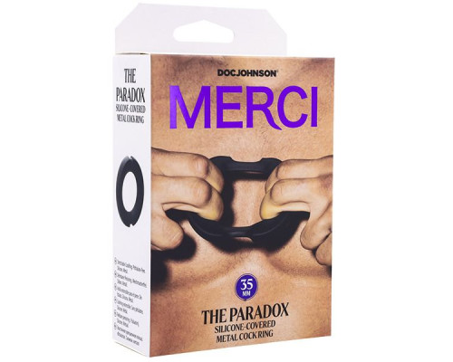 Черное эрекционое кольцо Merci The Paradox 35mm