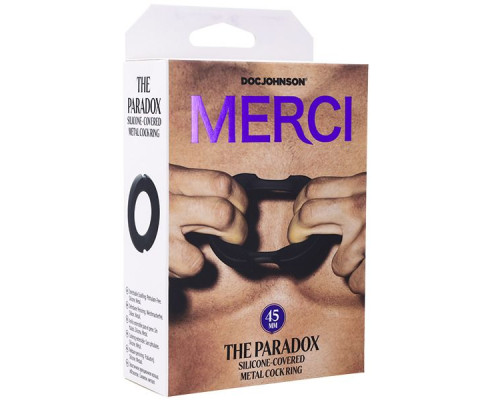 Черное эрекционое кольцо Merci The Paradox 45mm