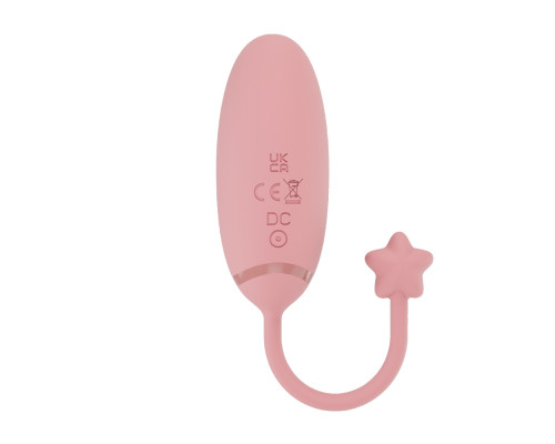 Нежно-розовое виброяйцо с управлением через приложение Diana