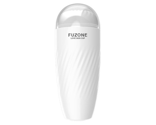 Белый мастурбатор с вибрацией в колбе Fuzone