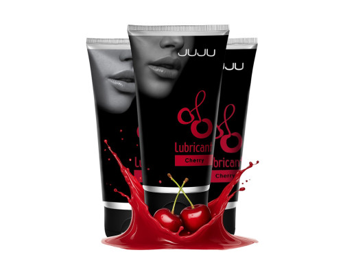 Набор из 3 съедобных лубрикантов JUJU со вкусом вишни