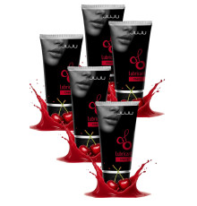 Набор из 5 съедобных лубрикантов JUJU со вкусом вишни