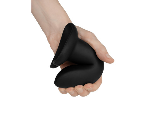 Черный нереалистичный дилдо Emotional Plus на присоске - 13 см.