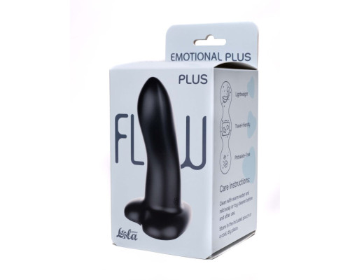 Черный нереалистичный дилдо Emotional Plus на присоске - 13 см.