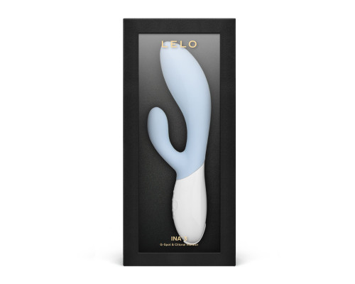 Нежно-голубой вибратор-кролик Lelo Ina 3 - 20 см.