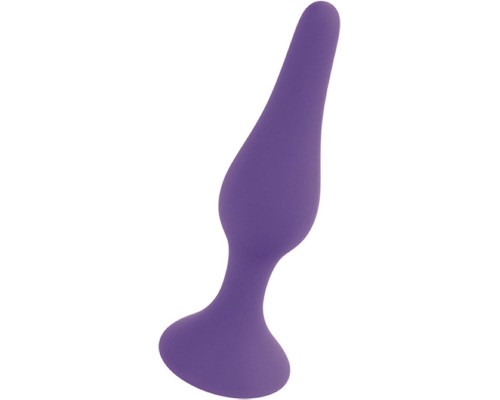 Фиолетовая анальная втулка Silcone Purple Plug Small - 10 см.