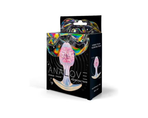 Розоватая анальная пробка - 8,2 см.