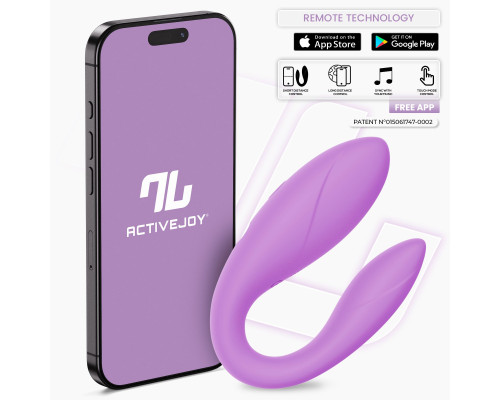 Сиреневый интерактивный вибромассажёр для пар Couple Toy Lavender