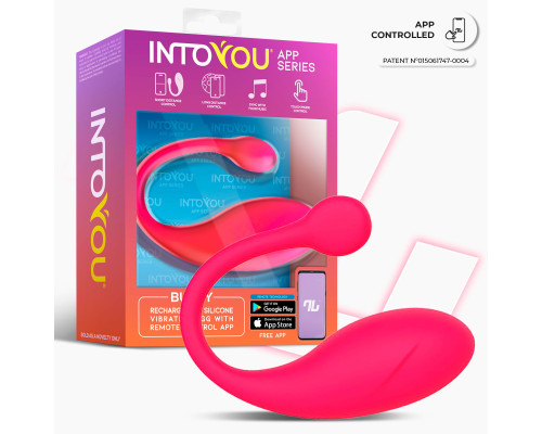 Ярко-розовое интерактивное виброяйцо Bulby