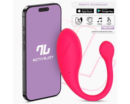 Ярко-розовое интерактивное виброяйцо Bulby