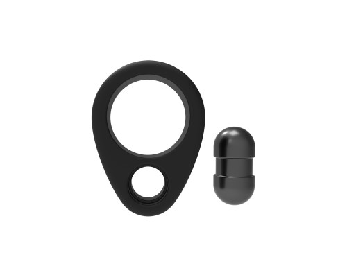 Черное эрекционное кольцо Cockring Single Weight