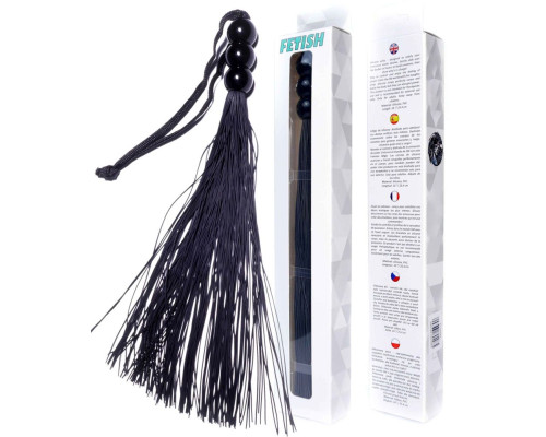 Черная силиконовая плетка - 25,4 см.