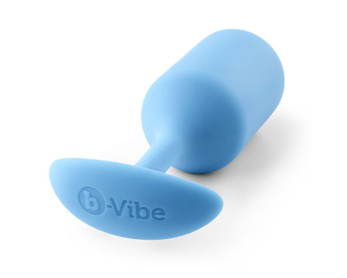 Голубая пробка для ношения B-vibe Snug Plug 3 - 12,7 см.
