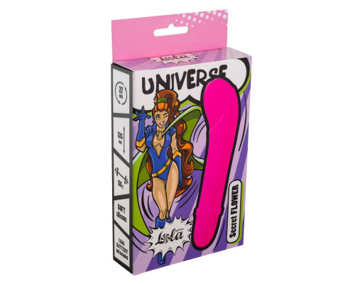 Розовый мини-вибратор Universe Secret Flower - 12,6 см.