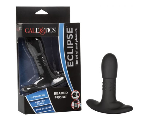 Черный массажер простаты Eclipse Beaded Probe - 12,75 см.