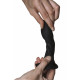 Черная анальная пробка двойной плотности Hitsens 5 - 12,9 см.