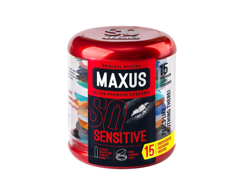 Ультратонкие презервативы MAXUS Sensitive - 15 шт.