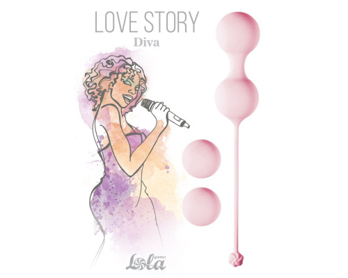 Набор розовых вагинальных шариков Love Story Diva