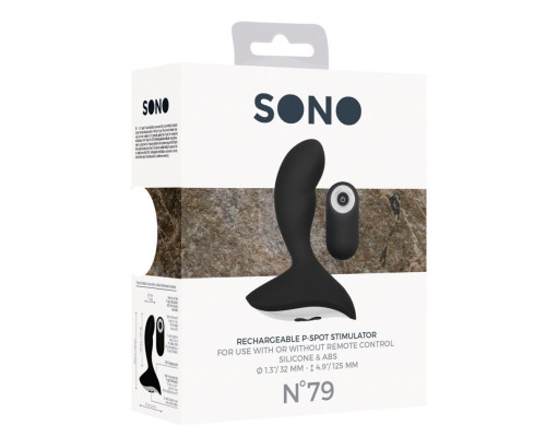 Черный массажер простаты с пультом N 79 Rechargeable P-Spot Stimulator