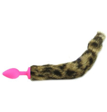 Розовая анальная пробка с кошачьим хвостиком