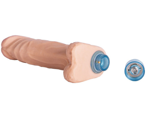 Телесный вибратор Vibro Realistic Cock Dildo - 18 см.