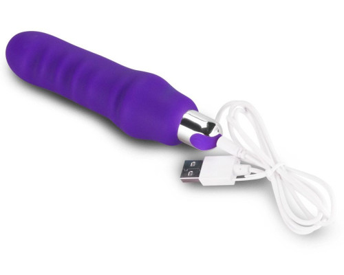 Фиолетовый вибратор Rechargeable IJOY Silicone Waver - 16,5 см.