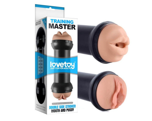 Двусторонний мастурбатор Training Master Double Side Stroker Mouth and Pussy