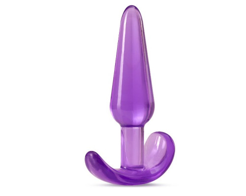 Фиолетовая анальная пробка в форме якоря Slim Anal Plug - 10,8 см.