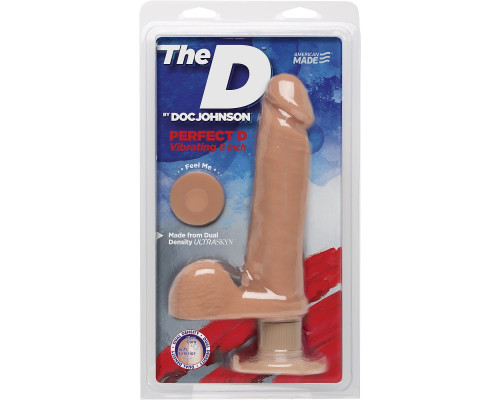 Телесный вибратор-реалистик The D Perfect D Vibrating 8  - 23 см.