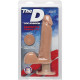 Телесный вибратор-реалистик The D Perfect D Vibrating 8  - 23 см.