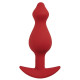 Бордовая анальная пробка Libra S - 9 см.