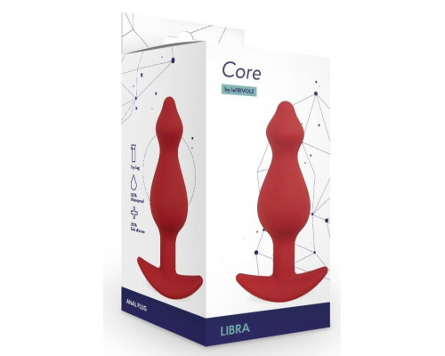 Бордовая анальная пробка Libra S - 9 см.