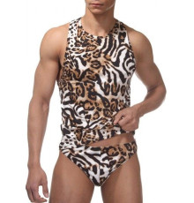 Мужской комплект хищной расцветки: майка и трусы