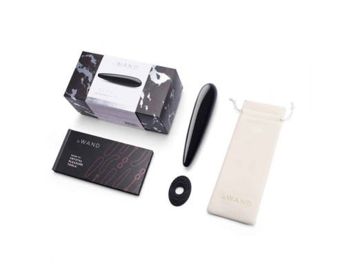 Массажер Le Wand Crystal Wand из черного обсидиана