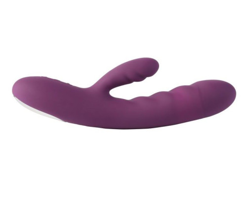 Сливовый вибратор-кролик Avery с возвратно-поступательными движениями - 18,6 см.